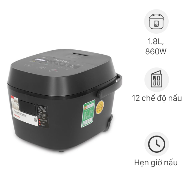 Nồi cơm điện tử Toshiba 1.8 lít RC-18DR5UVN(H)