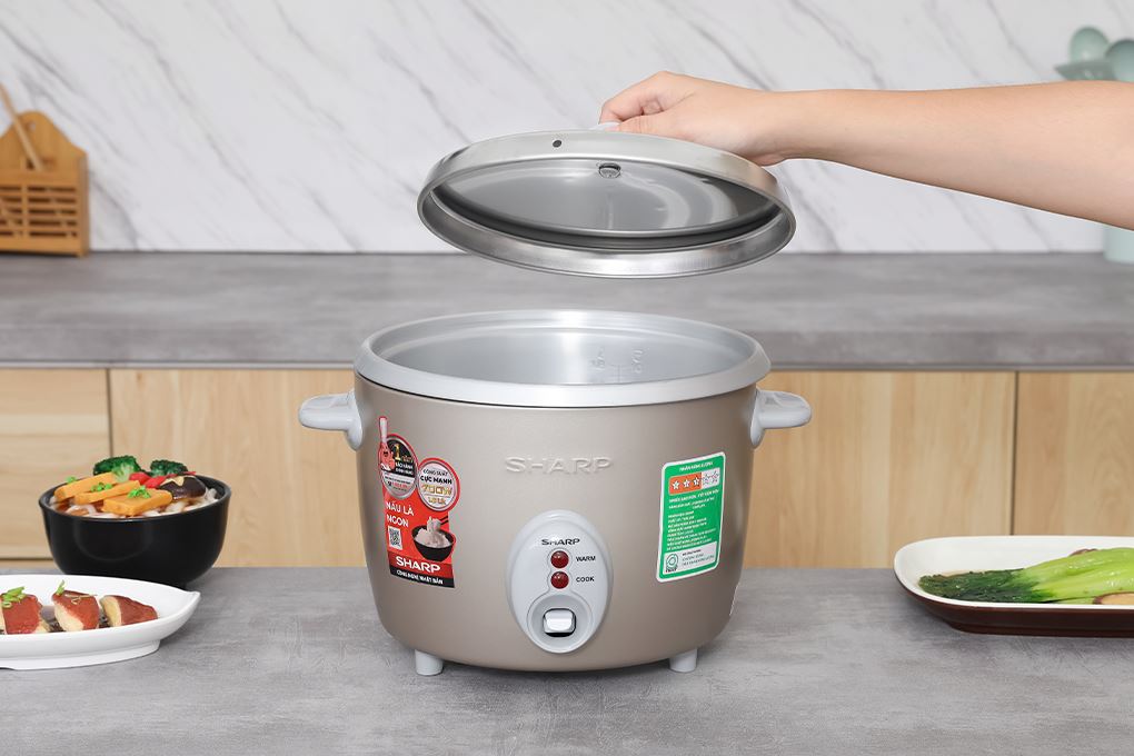 Nồi cơm nắp rời Sharp 1.8 lít KSH-F188V-GB Màu Vàng đồng