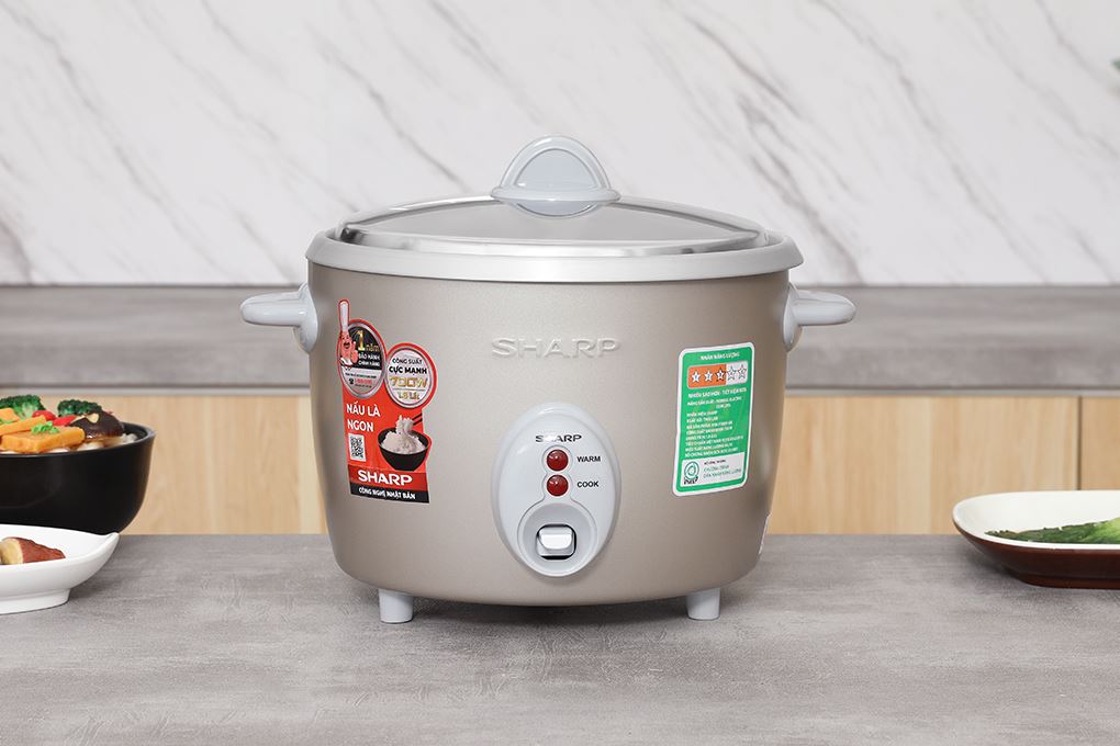 Nồi cơm nắp rời Sharp 1.8 lít KSH-F188V-GB Màu Vàng đồng