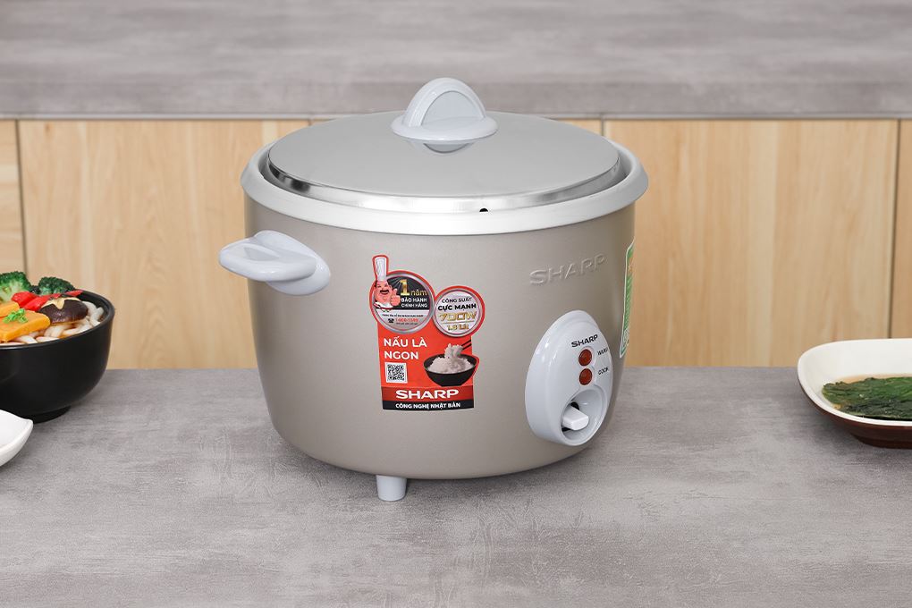 Nồi cơm nắp rời Sharp 1.8 lít KSH-F188V-GB Màu Vàng đồng