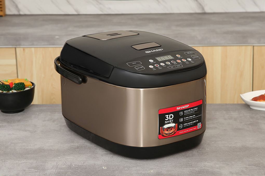 Nồi cơm điện tử Sharp 1.8 lít KS-TH18E2O-RS Màu Vàng Hồng