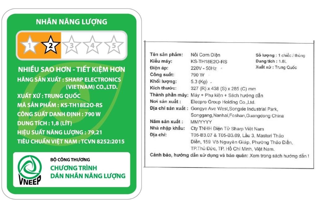 Nồi cơm điện tử Sharp 1.8 lít KS-TH18E2O-RS - 14
