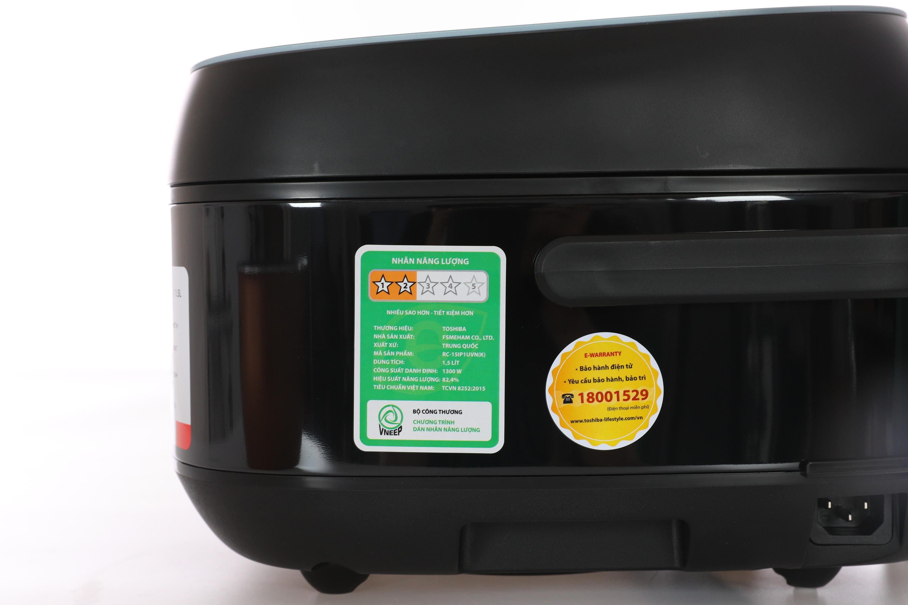 Nồi cơm cao tần Toshiba 1.5 lít RC-15IP1UVN(K) Màu Đen