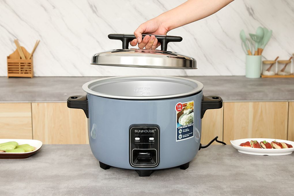 Nồi cơm nắp rời Sunhouse 5.6 lít SHD8156 Màu Xanh