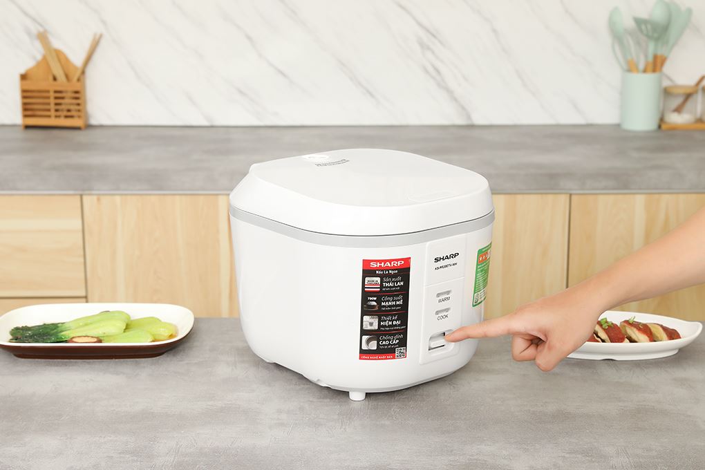 Nồi cơm nắp gài Sharp 1.8 lít KS-PR20ETV-WH Màu Trắng