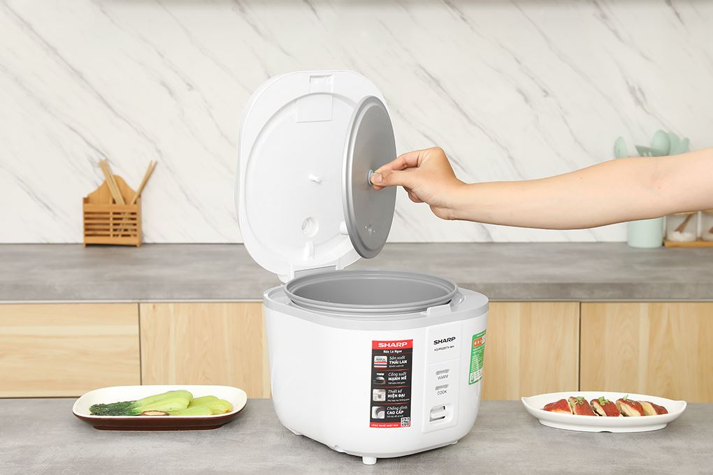 Nồi cơm nắp gài Sharp 1.8 lít KS-PR20ETV-WH Màu Trắng