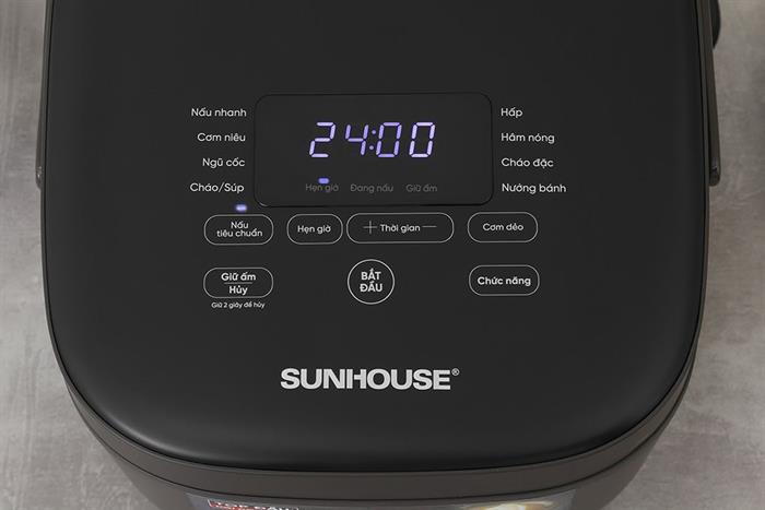 Nồi cơm điện tử Sunhouse 1.5 lít SHD8823 Màu Đen