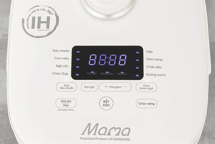 Nồi cơm điện cao tần Sunhouse Mama 1.8 lít SHD8957 Màu Trắng