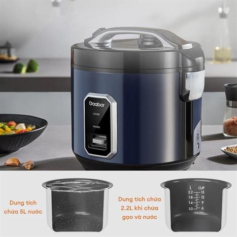 Nồi cơm nắp gài Gaabor 2.2 lít RC50M-BE01A Màu Xanh