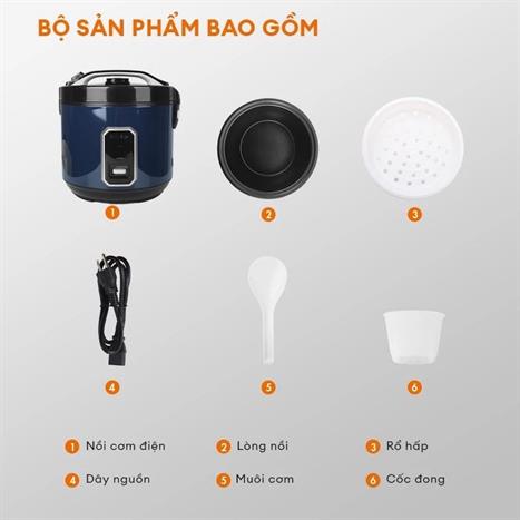 Nồi cơm nắp gài Gaabor 2.2 lít RC50M-BE01A Màu Xanh
