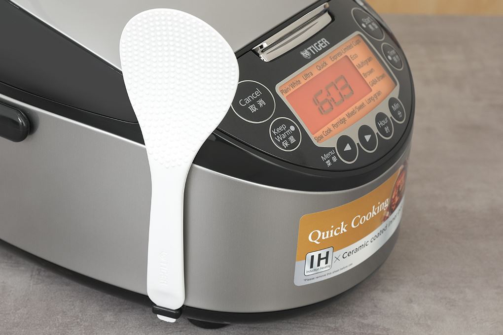 Nồi cơm cao tần Tiger 1 lít JKT-F10W Màu Đen - Xám