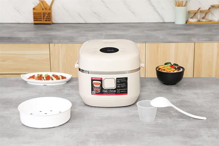 Nồi cơm cao tần Sharp 1 lít KS-IH10IX-WH Màu Kem