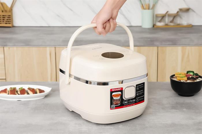 Nồi cơm cao tần Sharp 1 lít KS-IH10IX-WH Màu Kem