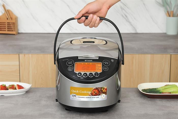 Nồi cơm cao tần Tiger 1.8 lít JKT-F18W Màu Đen - Xám