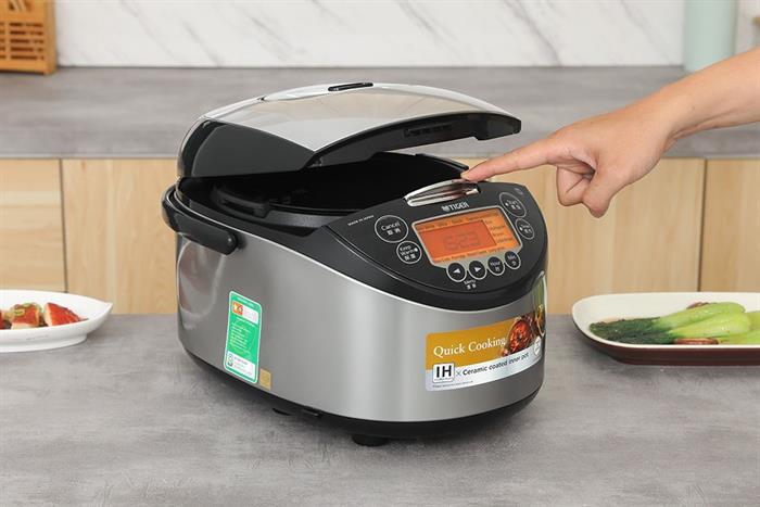Nồi cơm cao tần Tiger 1.8 lít JKT-F18W Màu Đen - Xám