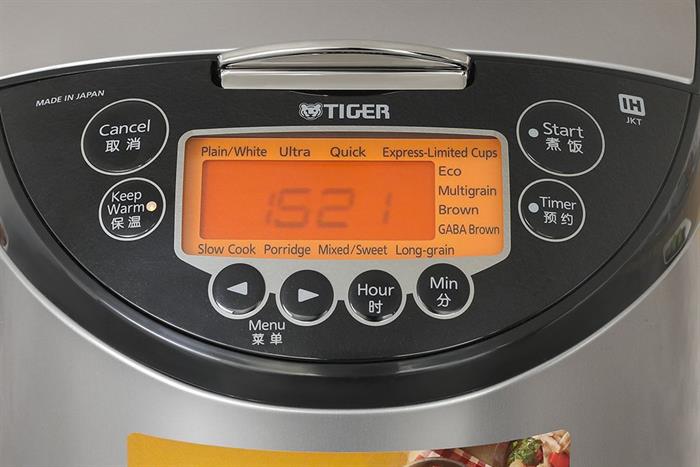 Nồi cơm cao tần Tiger 1.8 lít JKT-F18W Màu Đen - Xám