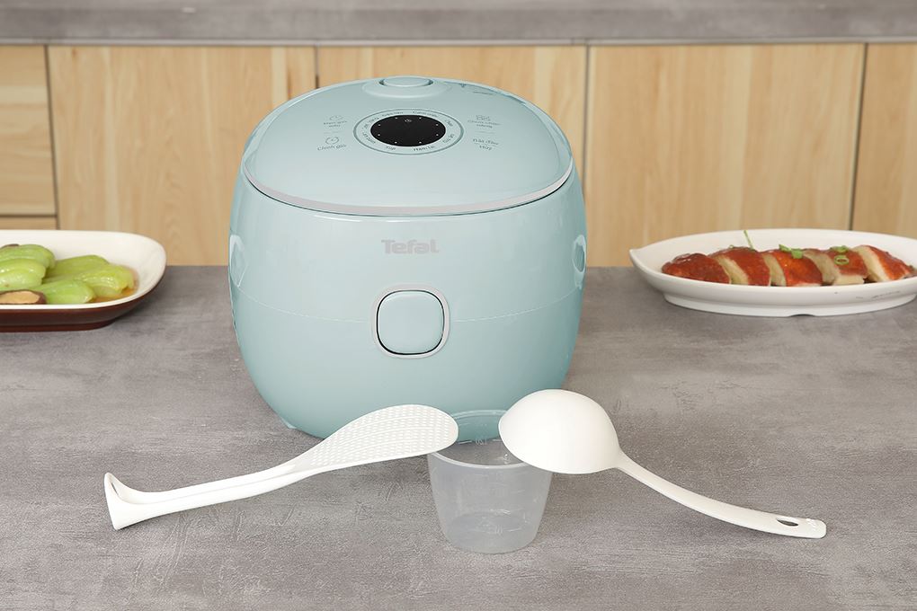 Nồi cơm điện tử Tefal 0.72 lít RK5354Y0 Màu Xanh