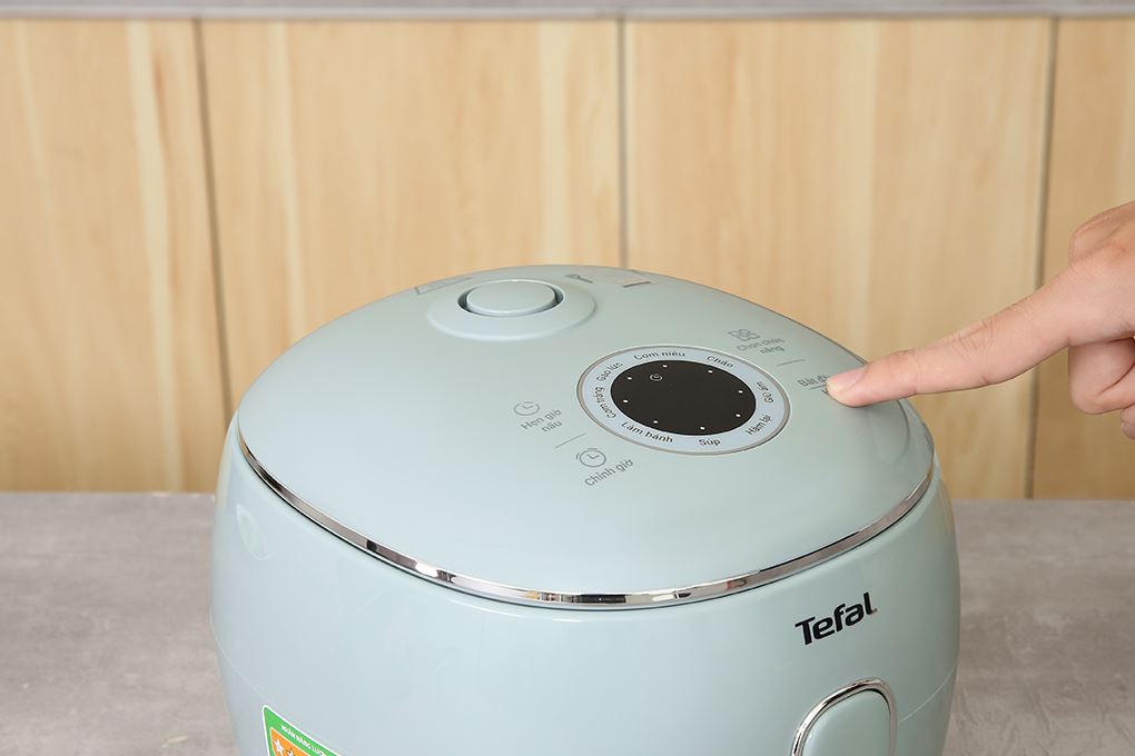 Nồi cơm điện tử Tefal 0.72 lít RK5354Y0 Màu Xanh