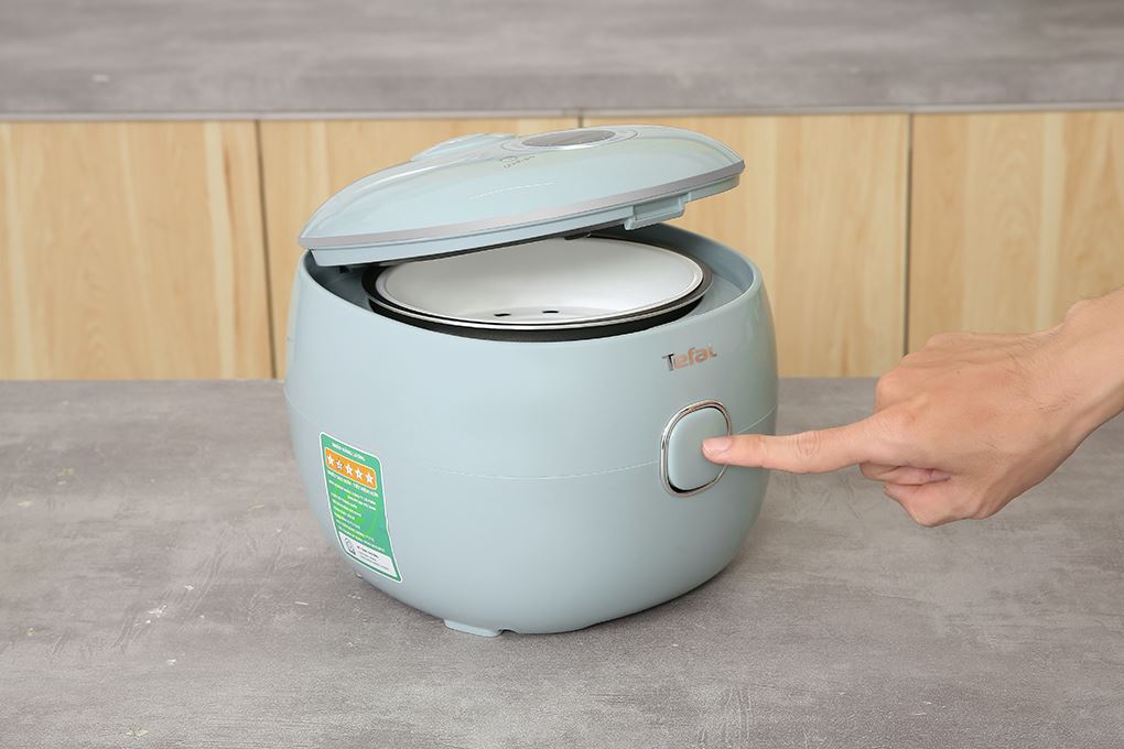 Nồi cơm điện tử Tefal 0.72 lít RK5354Y0 Màu Xanh