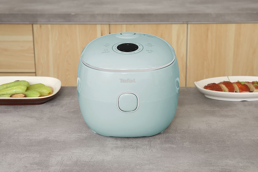 Nồi cơm điện tử Tefal 0.72 lít RK5354Y0 Màu Xanh