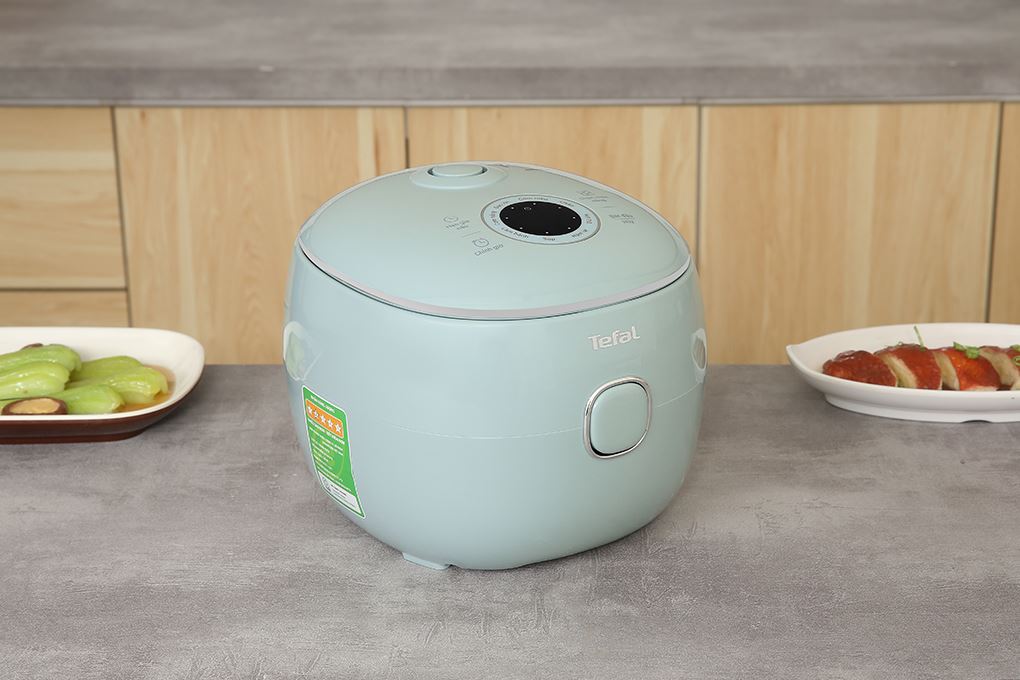 Nồi cơm điện tử Tefal 0.72 lít RK5354Y0 Màu Xanh