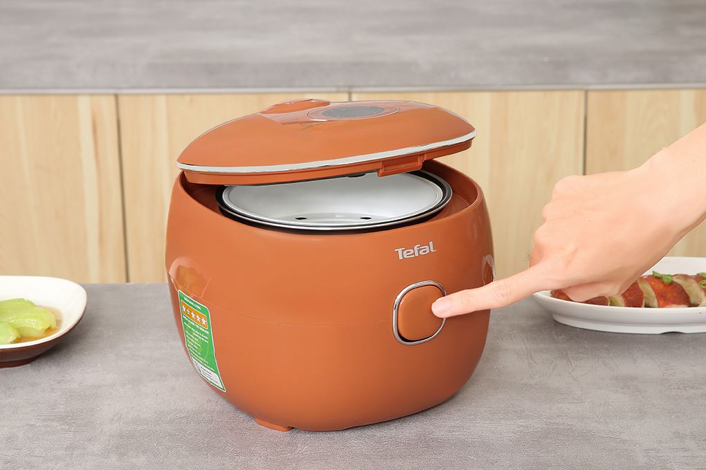 Nồi cơm điện tử Tefal 0.72 lít RK535TY0 Màu Cam đất