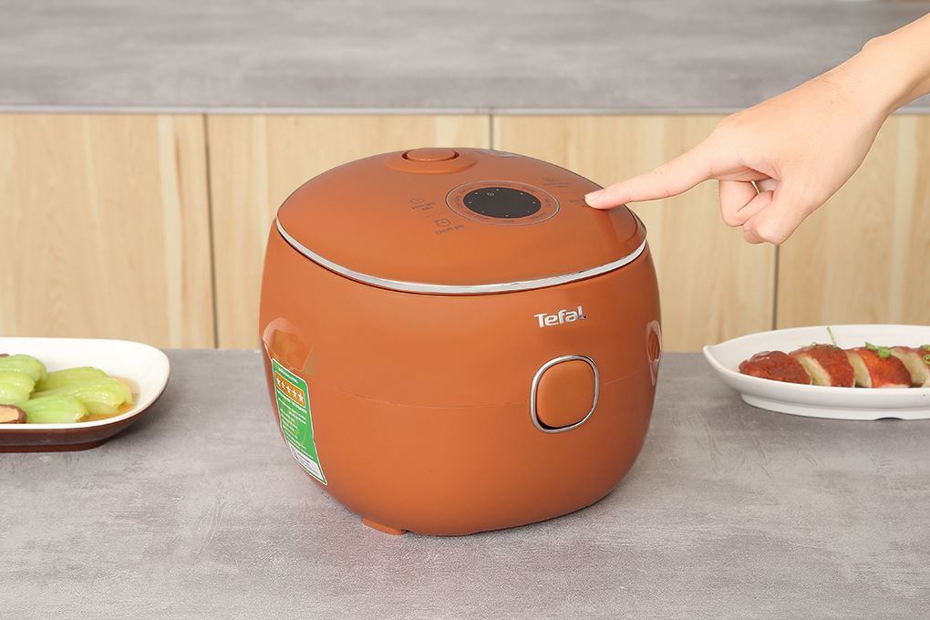 Nồi cơm điện tử Tefal 0.72 lít RK535TY0 Màu Cam đất