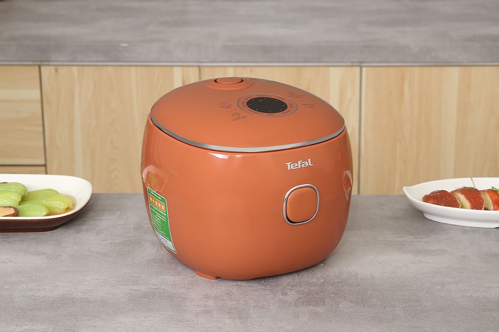 Nồi cơm điện tử Tefal 0.72 lít RK535TY0 Màu Cam đất