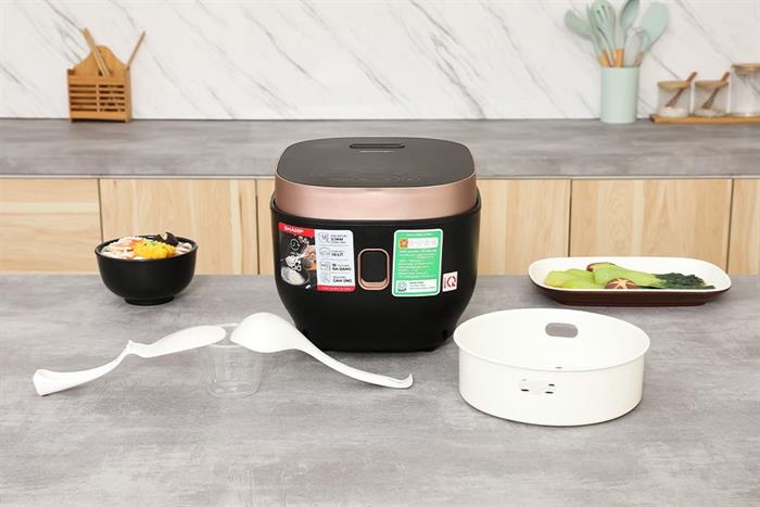 Nồi cơm điện tử Sharp 1 lít KS-COM1031MV-RS Màu Đen