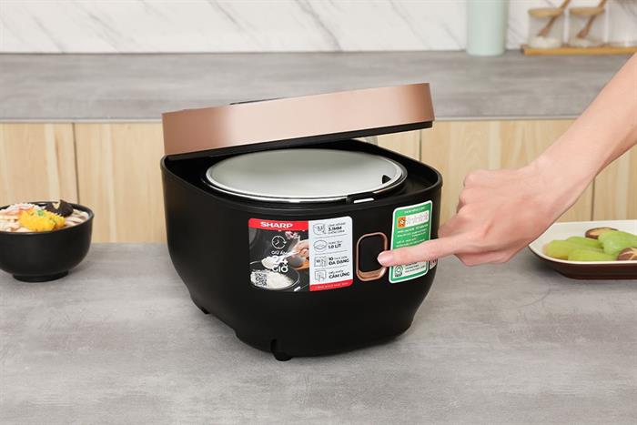 Nồi cơm điện tử Sharp 1 lít KS-COM1031MV-RS Màu Đen