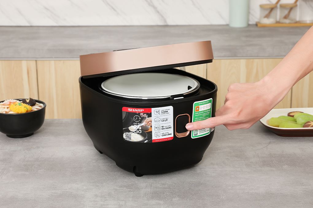 Nồi cơm điện tử Sharp 1 lít KS-COM1031MV-RS Màu Đen
