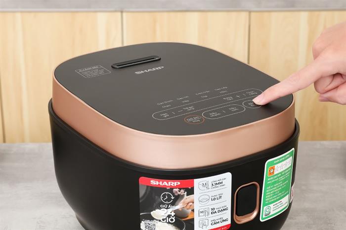 Nồi cơm điện tử Sharp 1 lít KS-COM1031MV-RS Màu Đen