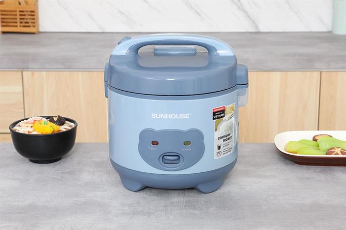 Nồi cơm nắp gài Sunhouse 1.2 lít SHD8214 Màu Xanh