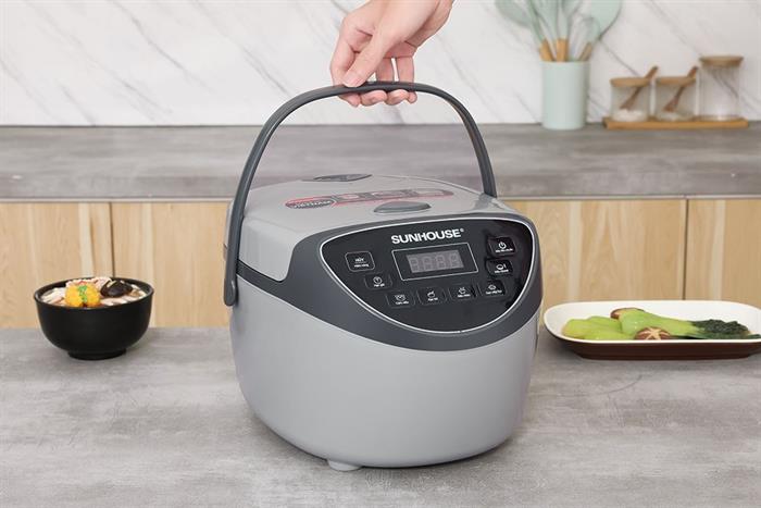 Nồi cơm điện tử Sunhouse 1.8 lít SHD8912 Màu Xám