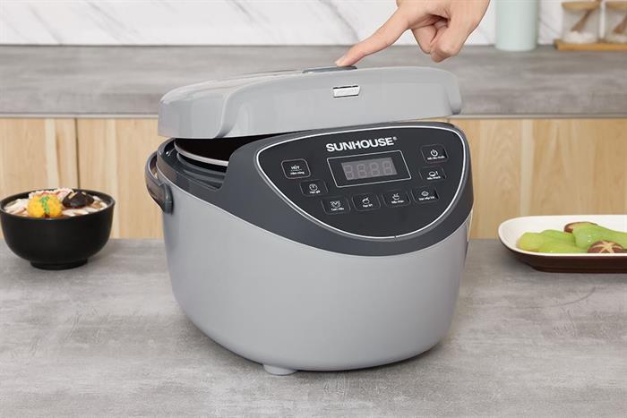 Nồi cơm điện tử Sunhouse 1.8 lít SHD8912 Màu Xám