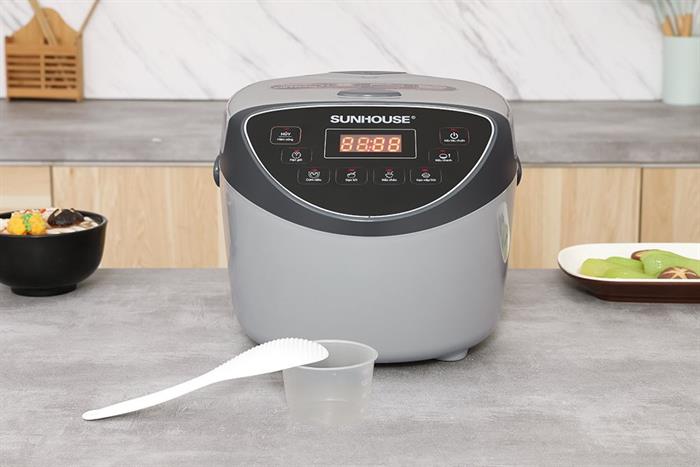 Nồi cơm điện tử Sunhouse 1.8 lít SHD8912 Màu Xám