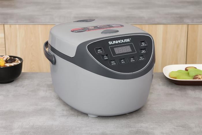 Nồi cơm điện tử Sunhouse 1.8 lít SHD8912 Màu Xám