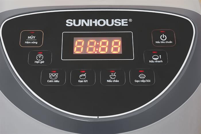 Nồi cơm điện tử Sunhouse 1.8 lít SHD8912 Màu Xám