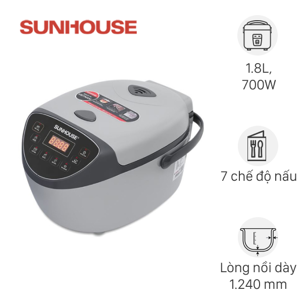 Nồi cơm điện tử Sunhouse 1.8 lít SHD8912