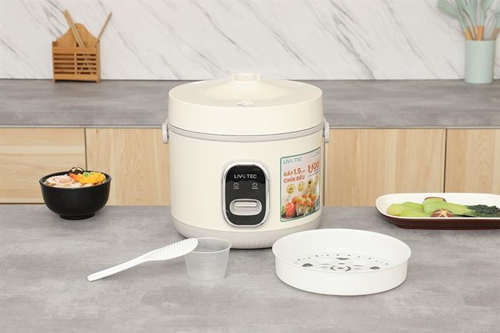 Nồi cơm nắp gài Livotec 1.8 lít LRC-6218B Màu Màu be