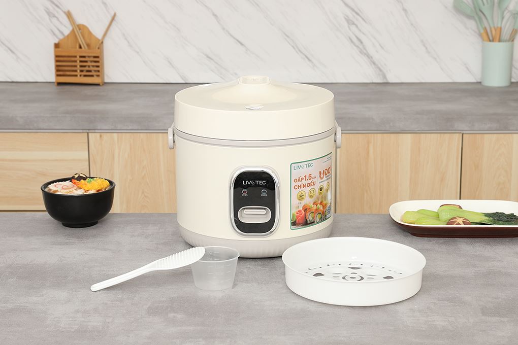 Nồi cơm nắp gài Livotec 1.8 lít LRC-6218B Màu Màu be