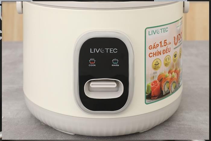 Nồi cơm nắp gài Livotec 1.8 lít LRC-6218B Màu Màu be
