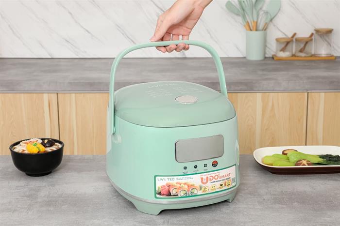 Nồi cơm điện tử Livotec 1.8 lít LRC-E8118M Màu Xanh mint