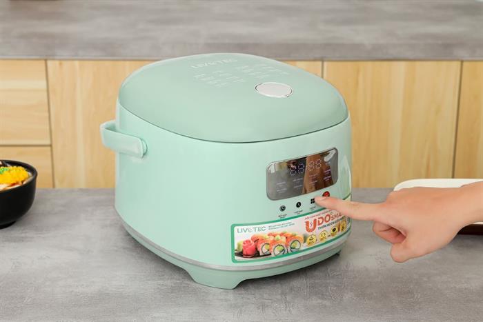 Nồi cơm điện tử Livotec 1.8 lít LRC-E8118M Màu Xanh mint