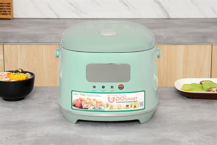 Nồi cơm điện tử Livotec 1.8 lít LRC-E8118M Màu Xanh mint