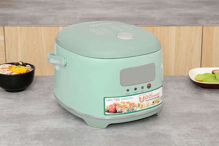 Nồi cơm điện tử Livotec 1.8 lít LRC-E8118M Màu Xanh mint