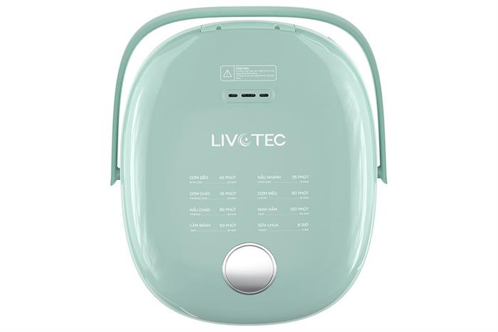 Nồi cơm điện tử Livotec 1.8 lít LRC-E8118M Màu Xanh mint