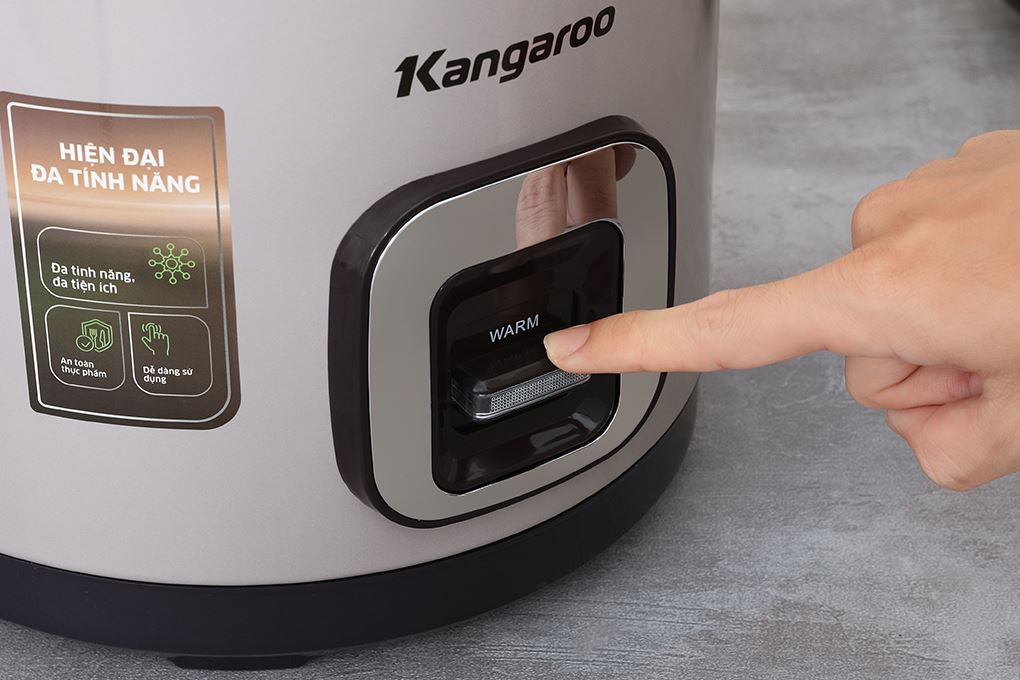 Nồi cơm nắp gài Kangaro 2.2 lít KGRC22M5G Màu Tím