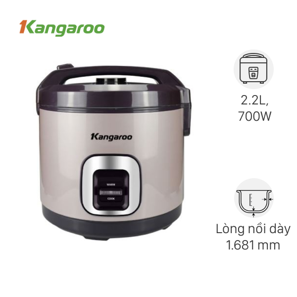 Nồi cơm nắp gài Kangaroo 2.2 lít KGRC22M5G