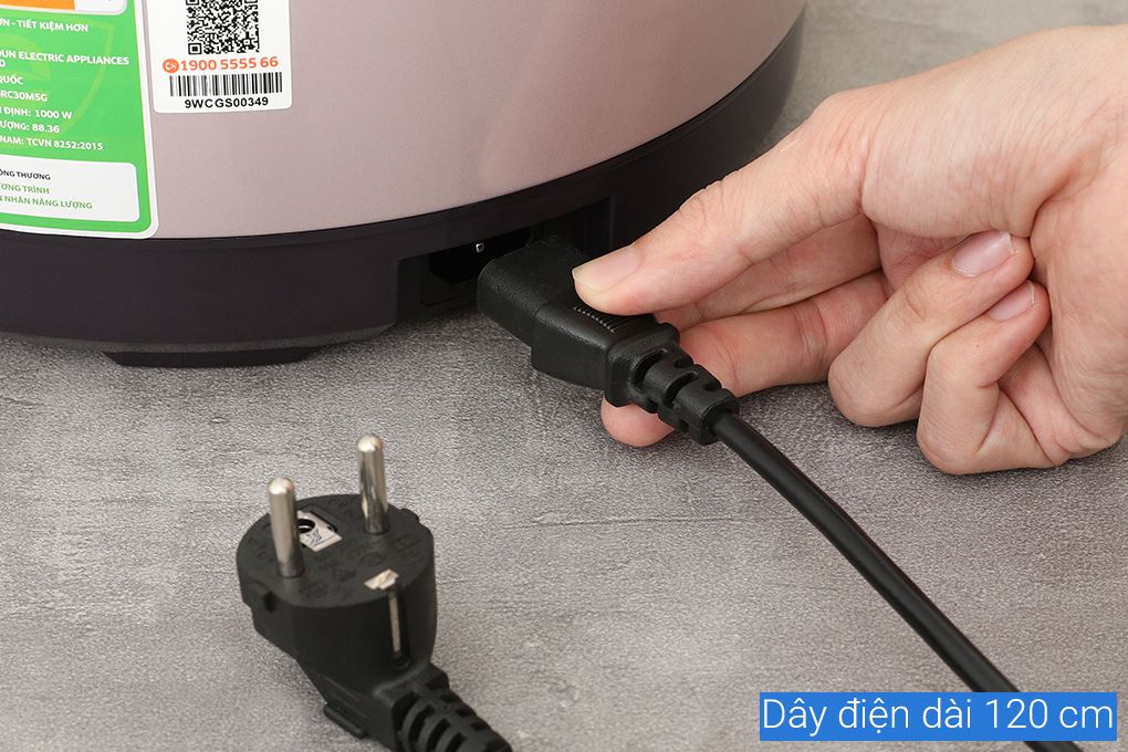 Nồi cơm nắp gài Kangaro 3 lít KGRC30M5G Màu Tím
